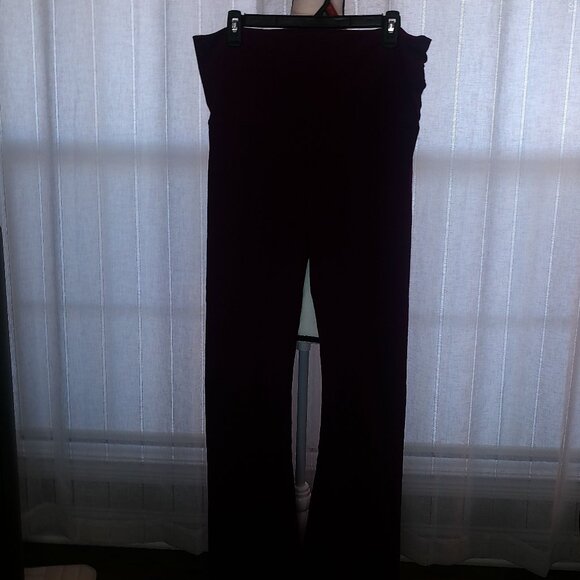 VICTORIA SECRET PINK Raspberry Long Yoga Pants with Fold-Over Top XL - Picture 1 of 7